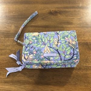 NWOT Vera Bradley Clutch with Sloth Pattern